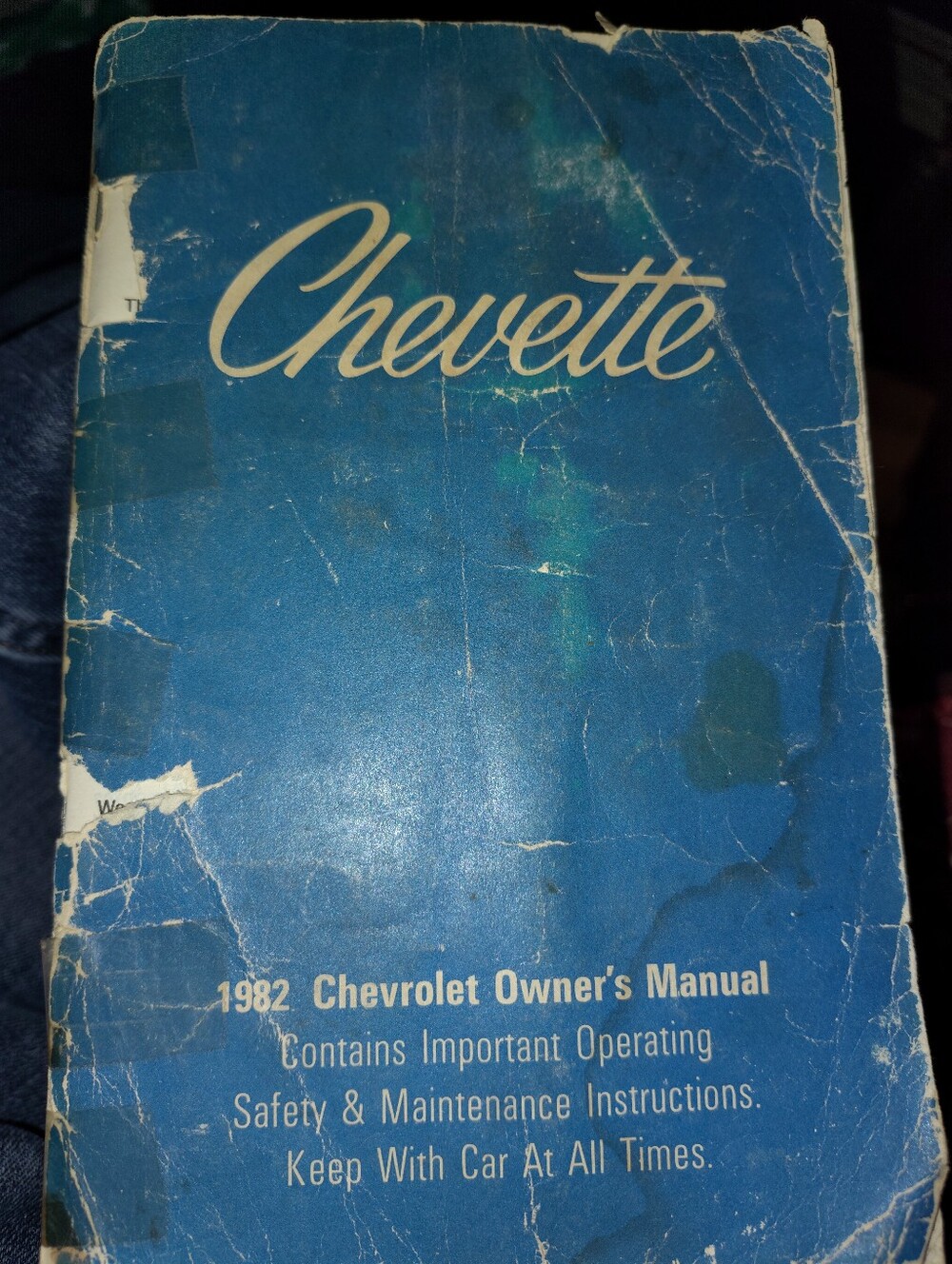 "82" 1982 Chevette Owners Manual
